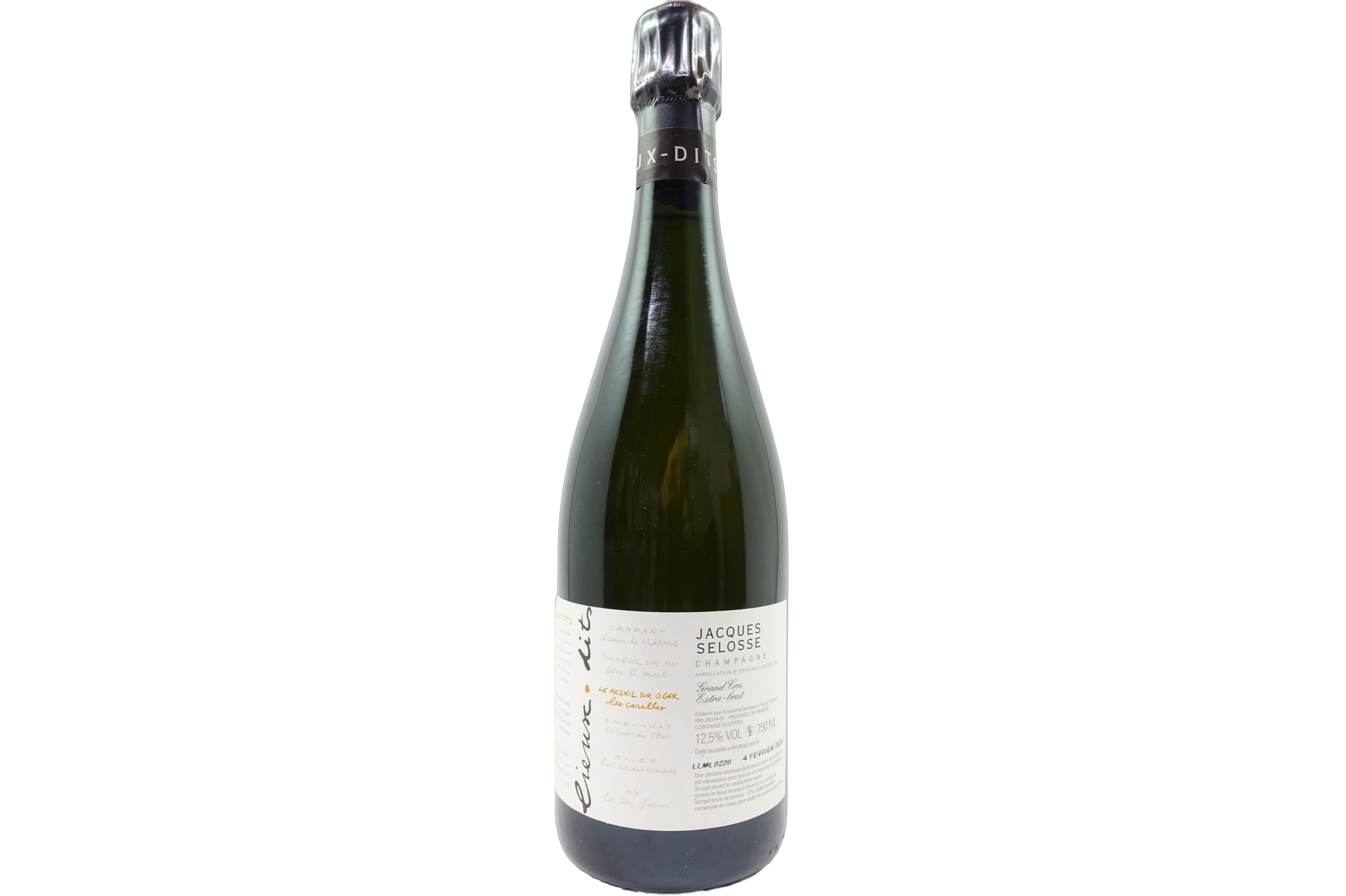 Jacques Selosse Lieux-Dits Le Mesnil-sur-Oger Les Carelles Grand Cru Blanc de Blancs Extra Brut