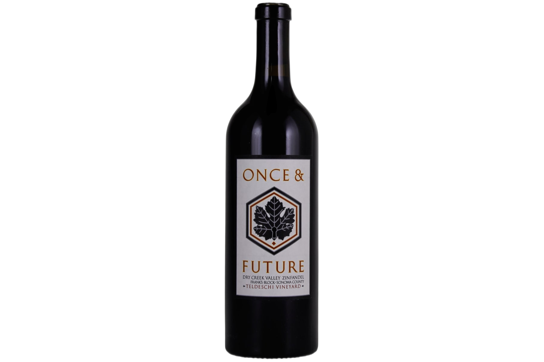 Once & Future Teldeschi Vineyard Dry Creek Valley Zinfandel Frank’s Block Sonoma County wine bottle