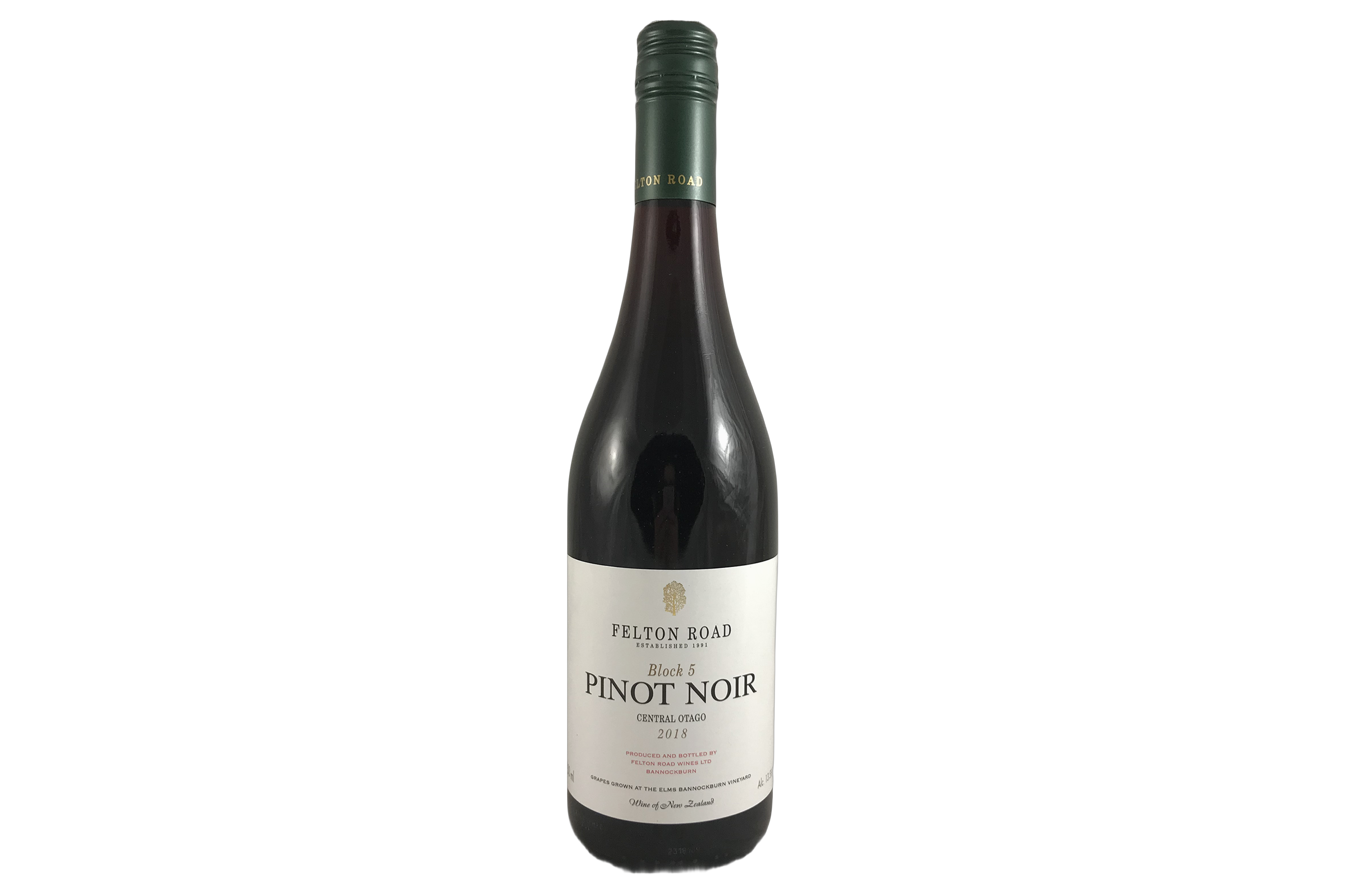 Felton Road Block 5 Pinot Noir Elms Bannockburn Vineyard Central Otago