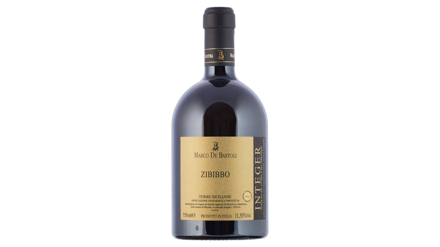 Marco De Bartoli Zibibbo Integer wine bottle