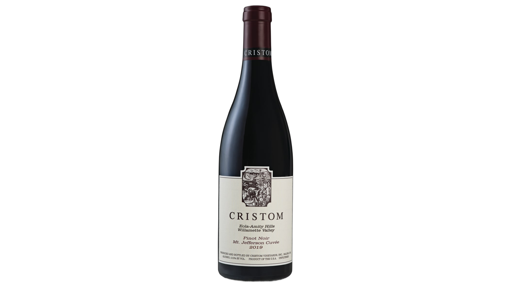 Cristom Mr Jefferson Cuvee Willamette Valley Eola-Amity Hills wine bottle